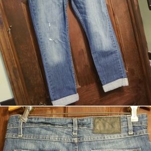HARLEY DAVIDSON DISTRESSED CROPPED JEANS~SO CUTE!